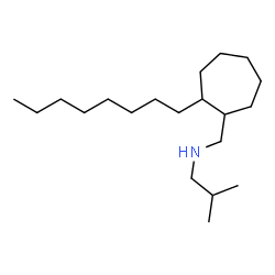 ChemSpider 2D Image | 2-Methyl-N-[(2-octylcycloheptyl)methyl]-1-propanamine | C20H41N