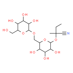 ChemSpider 2D Image | 2-[(6-O-Hexopyranosylhexopyranosyl)oxy]-2-methylbutanenitrile | C17H29NO11