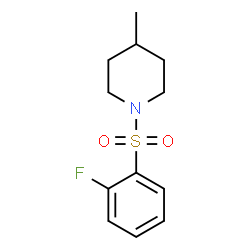 ChemSpider 2D Image | 1-[(2-Fluorophenyl)sulfonyl]-4-methylpiperidine | C12H16FNO2S