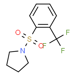 ChemSpider 2D Image | 1-{[2-(Trifluoromethyl)phenyl]sulfonyl}pyrrolidine | C11H12F3NO2S