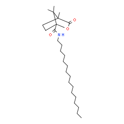 ChemSpider 2D Image | N-Hexadecyl-4,7,7-trimethyl-3-oxo-2-oxabicyclo[2.2.1]heptane-1-carboxamide | C26H47NO3