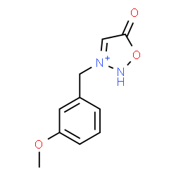 ChemSpider 2D Image | 3-(3-Methoxybenzyl)-5-oxo-2,5-dihydro-1,2,3-oxadiazol-3-ium | C10H11N2O3