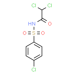 ChemSpider 2D Image | 2,2-Dichloro-N-[(4-chlorophenyl)sulfonyl]acetamide | C8H6Cl3NO3S