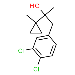 ChemSpider 2D Image | 1-(3,4-Dichlorophenyl)-2-(1-methylcyclopropyl)-2-propanol | C13H16Cl2O