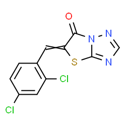 ChemSpider 2D Image | 5-(2,4-Dichlorobenzylidene)[1,3]thiazolo[3,2-b][1,2,4]triazol-6(5H)-one | C11H5Cl2N3OS