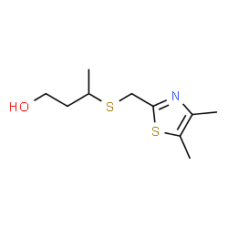 ChemSpider 2D Image | 3-{[(4,5-Dimethyl-1,3-thiazol-2-yl)methyl]sulfanyl}-1-butanol | C10H17NOS2