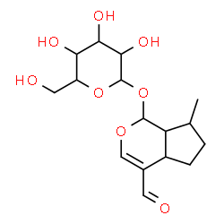 ChemSpider 2D Image | 4-Formyl-7-methyl-1,4a,5,6,7,7a-hexahydrocyclopenta[c]pyran-1-yl hexopyranoside | C16H24O8