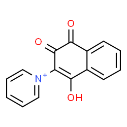 ChemSpider 2D Image | 1-(1-Hydroxy-3,4-dioxo-3,4-dihydro-2-naphthalenyl)pyridinium | C15H10NO3