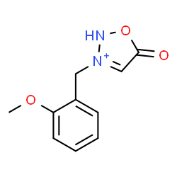 ChemSpider 2D Image | 3-(2-Methoxybenzyl)-5-oxo-2,5-dihydro-1,2,3-oxadiazol-3-ium | C10H11N2O3