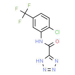 ChemSpider 2D Image | N-[2-Chloro-5-(trifluoromethyl)phenyl]-1H-tetrazole-5-carboxamide | C9H5ClF3N5O