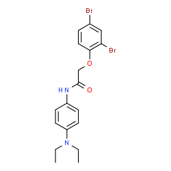 ChemSpider 2D Image | 2-(2,4-Dibromophenoxy)-N-[4-(diethylamino)phenyl]acetamide | C18H20Br2N2O2