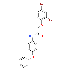 ChemSpider 2D Image | 2-(2,4-Dibromophenoxy)-N-(4-phenoxyphenyl)acetamide | C20H15Br2NO3