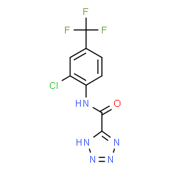 ChemSpider 2D Image | N-[2-Chloro-4-(trifluoromethyl)phenyl]-1H-tetrazole-5-carboxamide | C9H5ClF3N5O