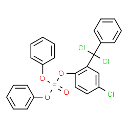 ChemSpider 2D Image | 4-Chloro-2-[dichloro(phenyl)methyl]phenyl diphenyl phosphate | C25H18Cl3O4P