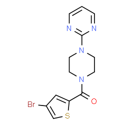 ChemSpider 2D Image | (4-Bromo-2-thienyl)[4-(2-pyrimidinyl)-1-piperazinyl]methanone | C13H13BrN4OS
