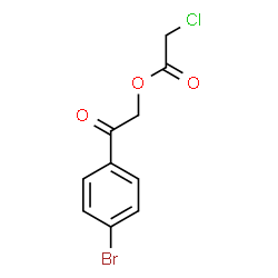 ChemSpider 2D Image | 2-(4-Bromophenyl)-2-oxoethyl chloroacetate | C10H8BrClO3