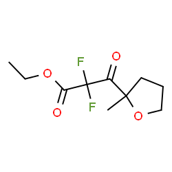 ChemSpider 2D Image | Ethyl 2,2-difluoro-3-(2-methyltetrahydro-2-furanyl)-3-oxopropanoate | C10H14F2O4