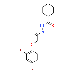 ChemSpider 2D Image | N'-[(2,4-Dibromophenoxy)acetyl]cyclohexanecarbohydrazide | C15H18Br2N2O3