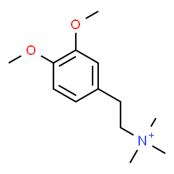 ChemSpider 2D Image | 2-(3,4-Dimethoxyphenyl)-N,N,N-trimethylethanaminium | C13H22NO2