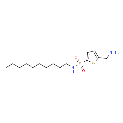 ChemSpider 2D Image | 5-(Aminomethyl)-N-decyl-2-thiophenesulfonamide | C15H28N2O2S2
