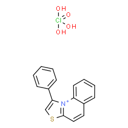 ChemSpider 2D Image | 1-phenylthiazolo[3,2-a]quinolin-10-ium;trihydroxy(oxo)-$l^{5}-chlorane | C17H15ClNO4S