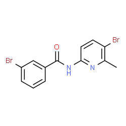 ChemSpider 2D Image | 3-Bromo-N-(5-bromo-6-methyl-2-pyridinyl)benzamide | C13H10Br2N2O