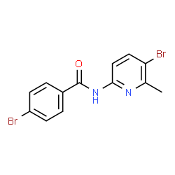 ChemSpider 2D Image | 4-Bromo-N-(5-bromo-6-methyl-2-pyridinyl)benzamide | C13H10Br2N2O