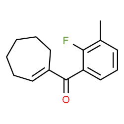 ChemSpider 2D Image | 1-Cyclohepten-1-yl(2-fluoro-3-methylphenyl)methanone | C15H17FO
