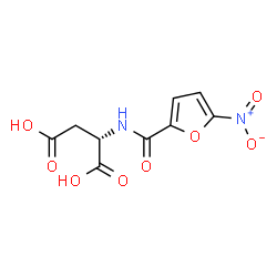 ChemSpider 2D Image | N-(5-Nitro-2-furoyl)-L-aspartic acid | C9H8N2O8