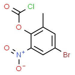 ChemSpider 2D Image | 4-Bromo-2-methyl-6-nitrophenyl carbonochloridate | C8H5BrClNO4