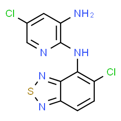 ChemSpider 2D Image | 5-Chloro-N~2~-(5-chloro-2,1,3-benzothiadiazol-4-yl)-2,3-pyridinediamine | C11H7Cl2N5S