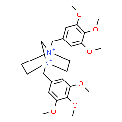 ChemSpider 2D Image | 1,4-Bis(3,4,5-trimethoxybenzyl)-1,4-diazoniabicyclo[2.2.1]heptane | C25H36N2O6