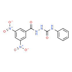 ChemSpider 2D Image | 2-(3,5-Dinitrobenzoyl)-N-phenylhydrazinecarboxamide | C14H11N5O6