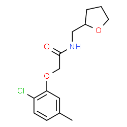 ChemSpider 2D Image | 2-(2-Chloro-5-methylphenoxy)-N-(tetrahydro-2-furanylmethyl)acetamide | C14H18ClNO3