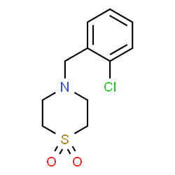 ChemSpider 2D Image | 4-(2-Chlorobenzyl)thiomorpholine 1,1-dioxide | C11H14ClNO2S