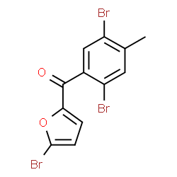 ChemSpider 2D Image | (5-Bromo-2-furyl)(2,5-dibromo-4-methylphenyl)methanone | C12H7Br3O2