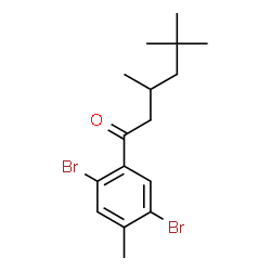 ChemSpider 2D Image | 1-(2,5-Dibromo-4-methylphenyl)-3,5,5-trimethyl-1-hexanone | C16H22Br2O