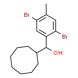 ChemSpider 2D Image | Cyclooctyl(2,5-dibromo-4-methylphenyl)methanol | C16H22Br2O