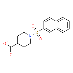 ChemSpider 2D Image | 1-(2-Naphthylsulfonyl)-4-piperidinecarboxylate | C16H16NO4S