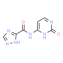 ChemSpider 2D Image | N-(2-Oxo-2,3-dihydro-4-pyrimidinyl)-1H-1,2,4-triazole-5-carboxamide | C7H6N6O2