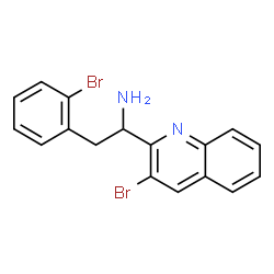 ChemSpider 2D Image | 2-(2-Bromophenyl)-1-(3-bromo-2-quinolinyl)ethanamine | C17H14Br2N2