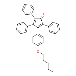 ChemSpider 2D Image | 3-[4-(Pentyloxy)phenyl]-2,4,5-triphenyl-2,4-cyclopentadien-1-one | C34H30O2