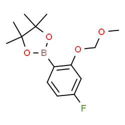 ChemSpider 2D Image | 2-[4-Fluoro-2-(methoxymethoxy)phenyl]-4,4,5,5-tetramethyl-1,3,2-dioxaborolane | C14H20BFO4