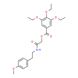 ChemSpider 2D Image | 2-{[2-(4-Methoxyphenyl)ethyl]amino}-2-oxoethyl 3,4,5-triethoxybenzoate | C24H31NO7
