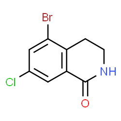 ChemSpider 2D Image | 5-Bromo-7-chloro-3,4-dihydro-1(2H)-isoquinolinone | C9H7BrClNO
