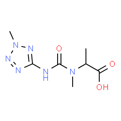 ChemSpider 2D Image | N-Methyl-N-[(2-methyl-2H-tetrazol-5-yl)carbamoyl]alanine | C7H12N6O3