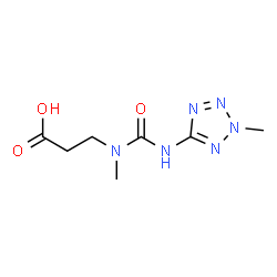 ChemSpider 2D Image | N-Methyl-N-[(2-methyl-2H-tetrazol-5-yl)carbamoyl]-beta-alanine | C7H12N6O3