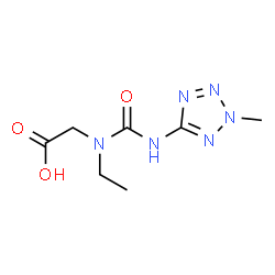 ChemSpider 2D Image | N-Ethyl-N-[(2-methyl-2H-tetrazol-5-yl)carbamoyl]glycine | C7H12N6O3