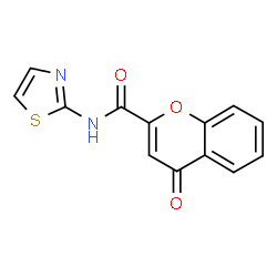 ChemSpider 2D Image | 4-Oxo-N-(1,3-thiazol-2-yl)-4H-chromene-2-carboxamide | C13H8N2O3S