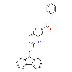 ChemSpider 2D Image | 3-{[(Benzyloxy)carbonyl]amino}-N-[(9H-fluoren-9-ylmethoxy)carbonyl]alanine | C26H24N2O6